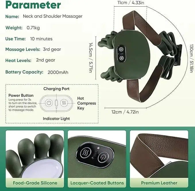 Neck and Back Massager for Pain Relief Deep Tissue