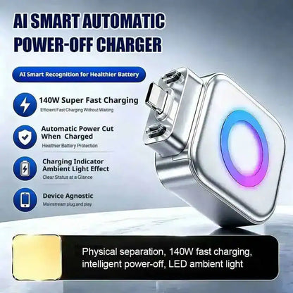 AI Smart Auto-Stop Charging Adapter
